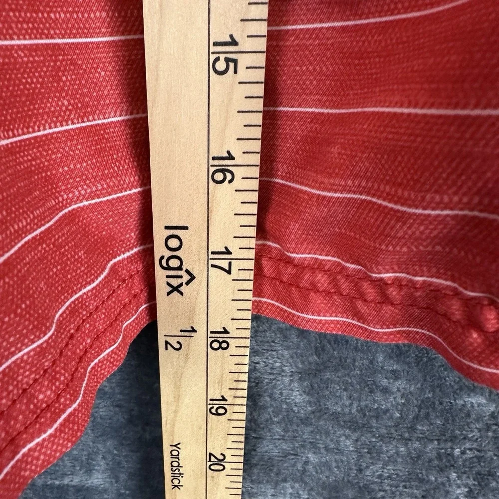 Kanu Surf Shorts Swim Trunks Youth M orange Striped Drawstring Pocket Mesh Lined
